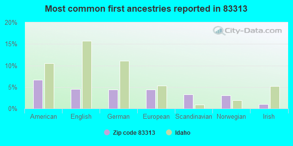 Most common first ancestries reported in 83313