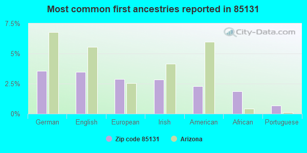 Most common first ancestries reported in 85131