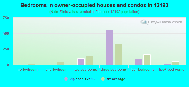 Bedrooms in owner-occupied houses and condos in 12193 