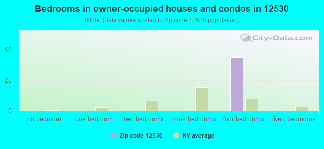 Bedrooms in owner-occupied houses and condos in 12530 