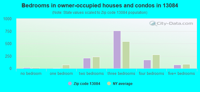 Bedrooms in owner-occupied houses and condos in 13084 