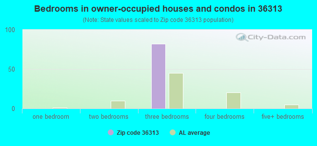 Bedrooms in owner-occupied houses and condos in 36313 
