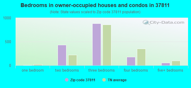 Bedrooms in owner-occupied houses and condos in 37811 