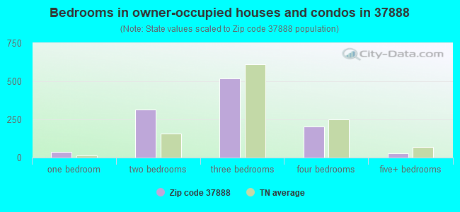 Bedrooms in owner-occupied houses and condos in 37888 