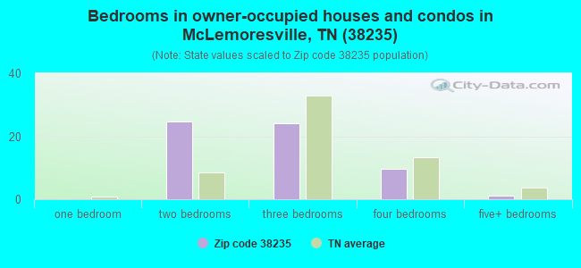 Bedrooms in owner-occupied houses and condos in McLemoresville, TN (38235) 