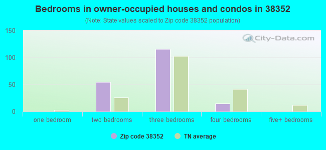 Bedrooms in owner-occupied houses and condos in 38352 