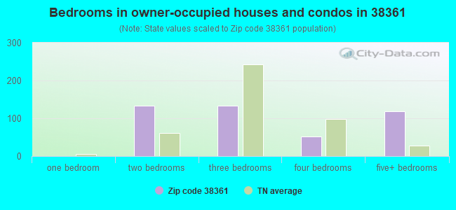 Bedrooms in owner-occupied houses and condos in 38361 