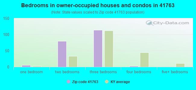 Bedrooms in owner-occupied houses and condos in 41763 