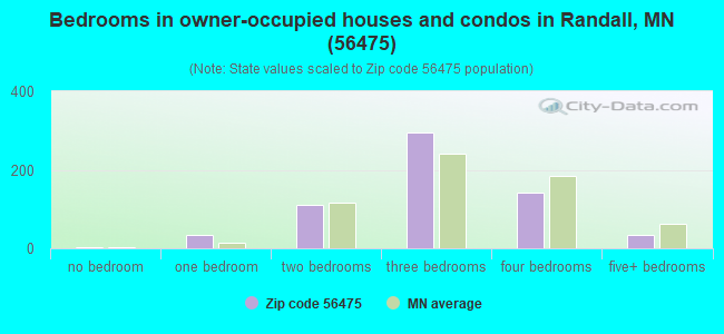 Bedrooms in owner-occupied houses and condos in Randall, MN (56475) 