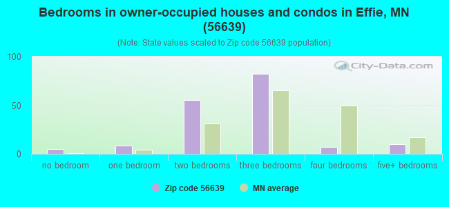 Bedrooms in owner-occupied houses and condos in Effie, MN (56639) 
