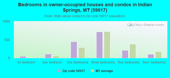 Bedrooms in owner-occupied houses and condos in Indian Springs, MT (59917) 
