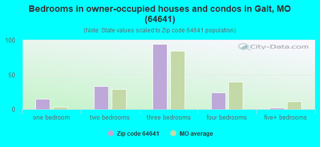 Bedrooms in owner-occupied houses and condos in Galt, MO (64641) 