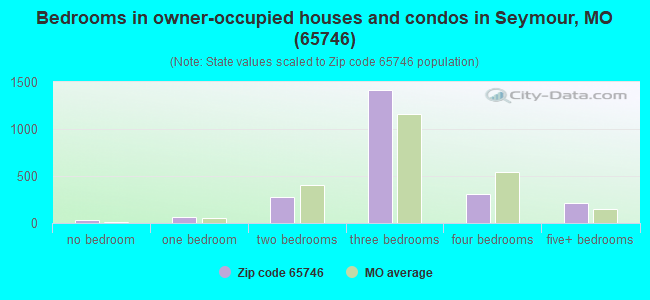 Bedrooms in owner-occupied houses and condos in Seymour, MO (65746) 