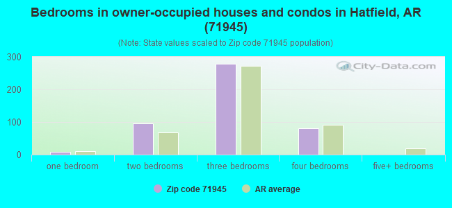 Bedrooms in owner-occupied houses and condos in Hatfield, AR (71945) 