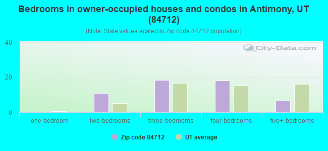 Bedrooms in owner-occupied houses and condos in Antimony, UT (84712) 