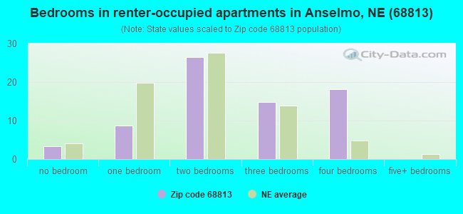 Bedrooms in renter-occupied apartments in Anselmo, NE (68813) 