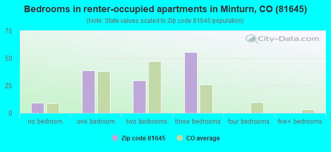 Bedrooms in renter-occupied apartments in Minturn, CO (81645) 