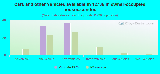 Cars and other vehicles available in 12736 in owner-occupied houses/condos