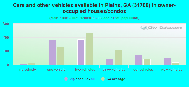 Cars and other vehicles available in Plains, GA (31780) in owner-occupied houses/condos