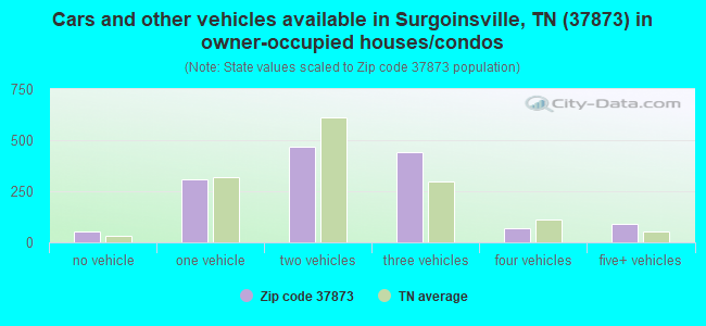 Cars and other vehicles available in Surgoinsville, TN (37873) in owner-occupied houses/condos