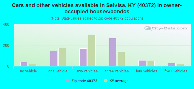 Cars and other vehicles available in Salvisa, KY (40372) in owner-occupied houses/condos