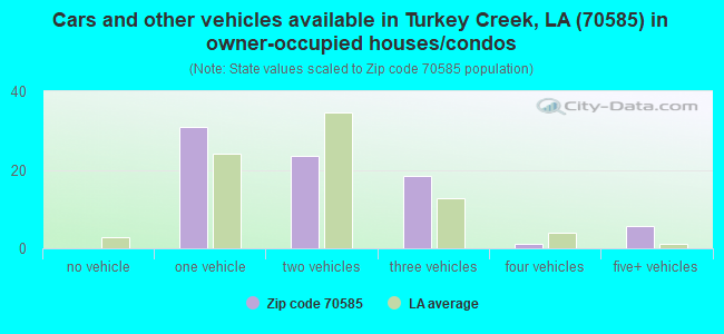 Cars and other vehicles available in Turkey Creek, LA (70585) in owner-occupied houses/condos