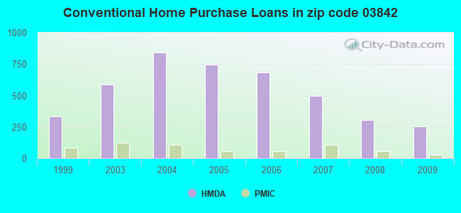 Conventional Home Purchase Loans in zip code 03842