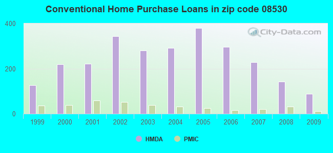 Conventional Home Purchase Loans in zip code 08530