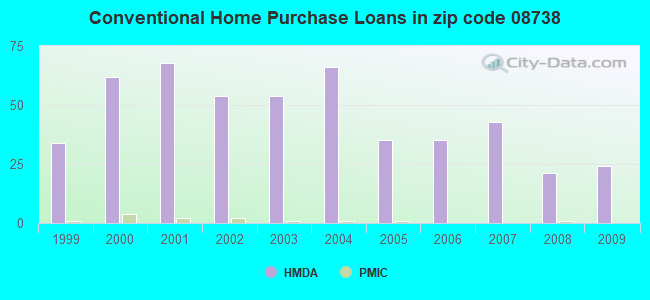 Conventional Home Purchase Loans in zip code 08738