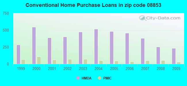 Conventional Home Purchase Loans in zip code 08853
