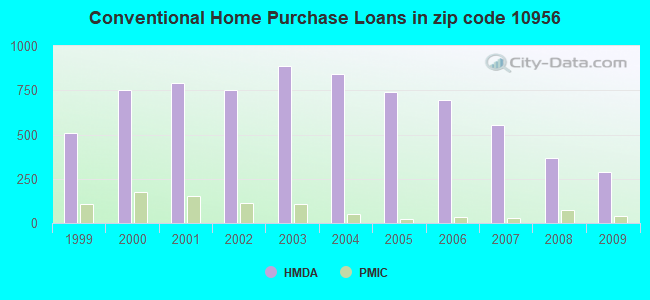 Conventional Home Purchase Loans in zip code 10956