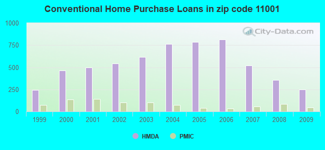 Conventional Home Purchase Loans in zip code 11001