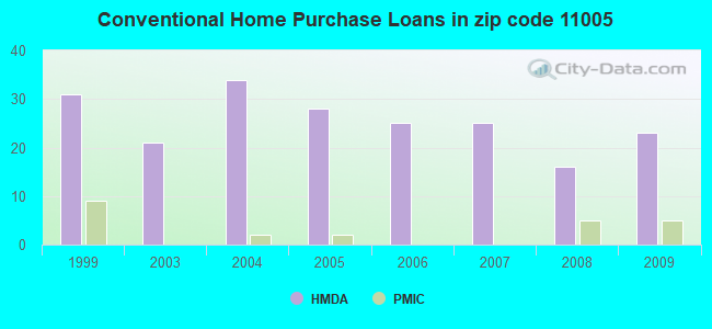 Conventional Home Purchase Loans in zip code 11005