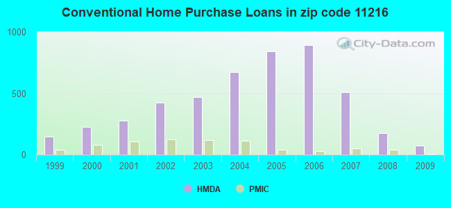 Conventional Home Purchase Loans in zip code 11216
