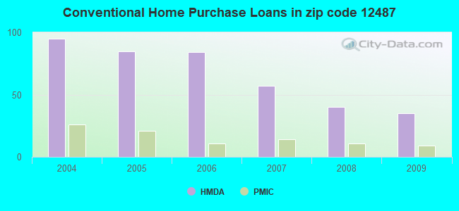 Conventional Home Purchase Loans in zip code 12487