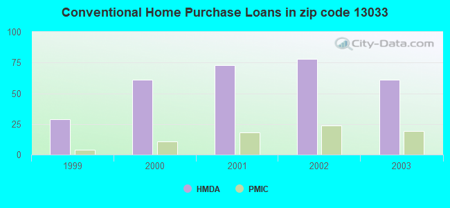 Conventional Home Purchase Loans in zip code 13033