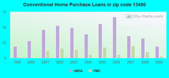 Conventional Home Purchase Loans in zip code 13480