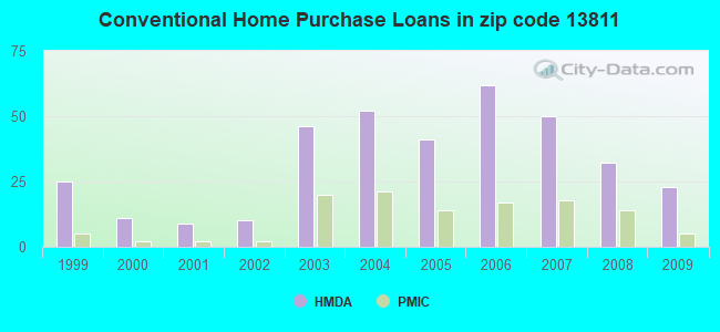 Conventional Home Purchase Loans in zip code 13811