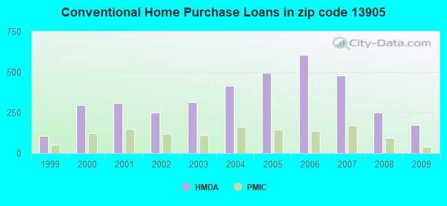 Conventional Home Purchase Loans in zip code 13905