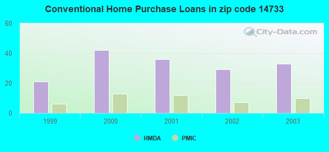 Conventional Home Purchase Loans in zip code 14733