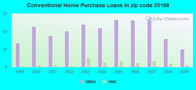 Conventional Home Purchase Loans in zip code 25168