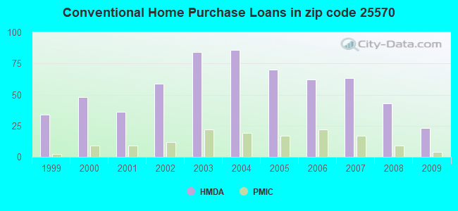 Conventional Home Purchase Loans in zip code 25570