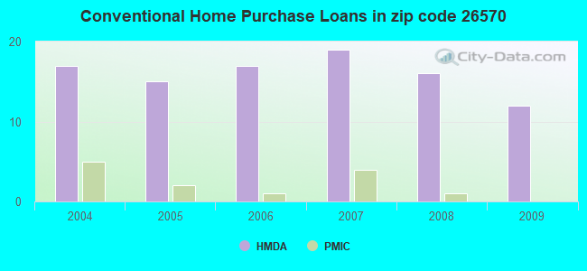 Conventional Home Purchase Loans in zip code 26570