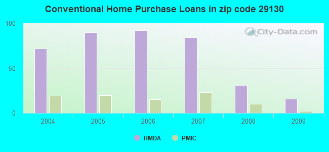 Conventional Home Purchase Loans in zip code 29130