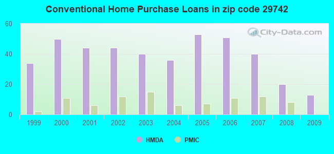 Conventional Home Purchase Loans in zip code 29742