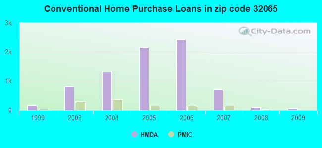 Conventional Home Purchase Loans in zip code 32065