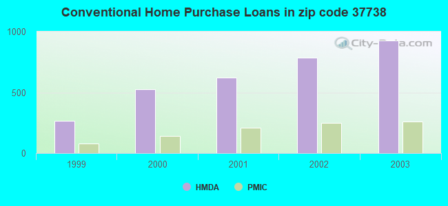 Conventional Home Purchase Loans in zip code 37738
