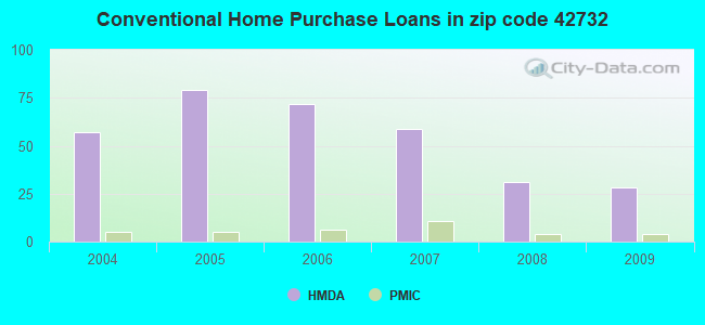 Conventional Home Purchase Loans in zip code 42732