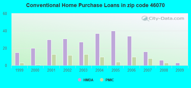 Conventional Home Purchase Loans in zip code 46070