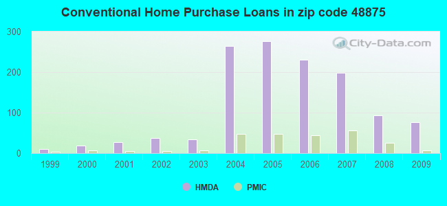Conventional Home Purchase Loans in zip code 48875
